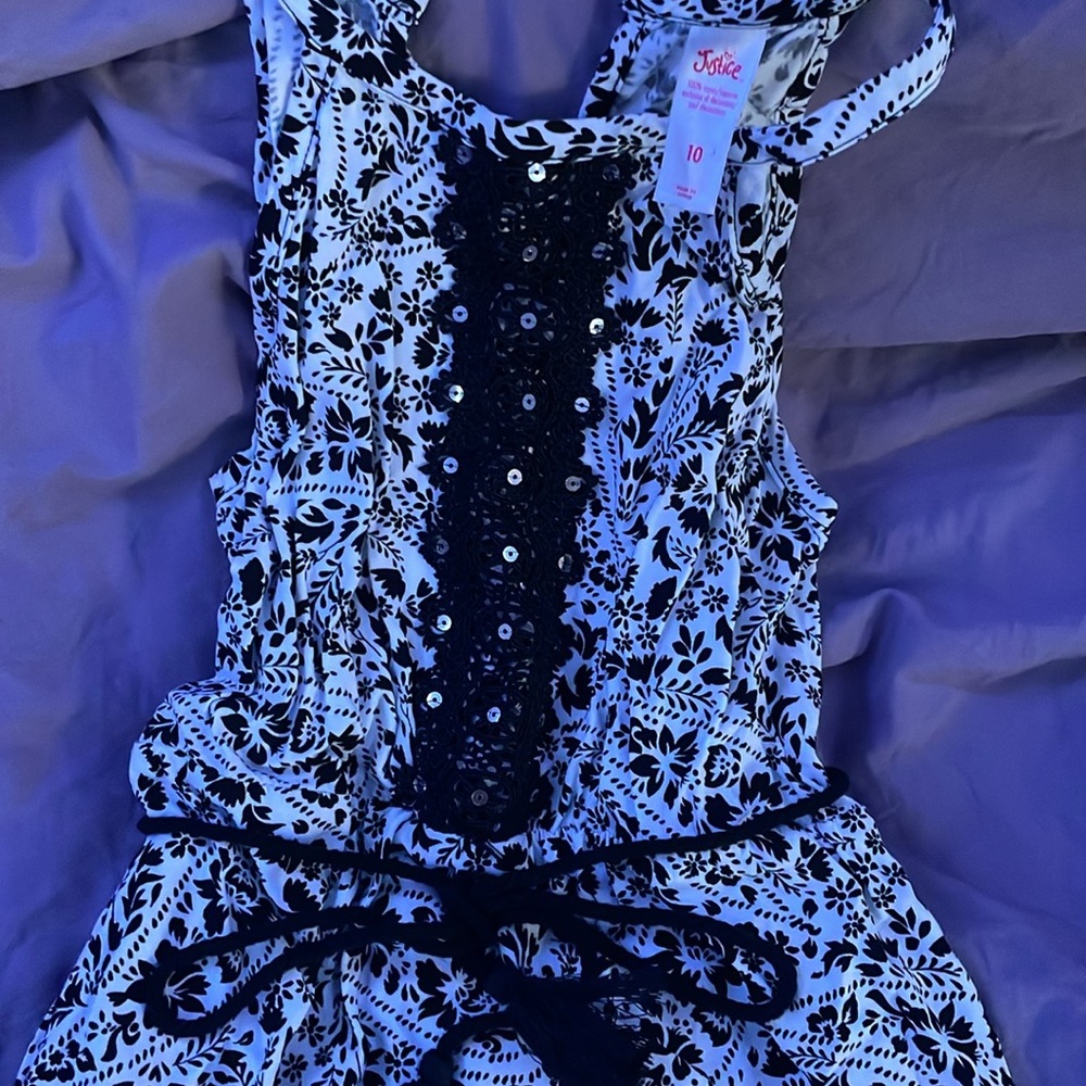 Girls Justice Floral Patterned Party Dress